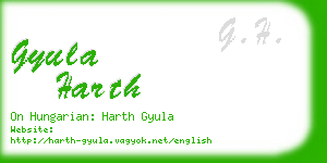 gyula harth business card